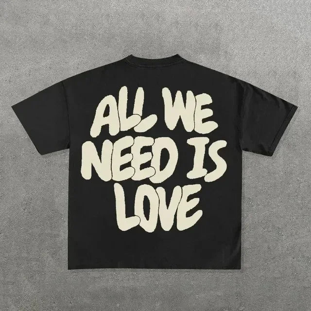 2026 Ins Street Y2k T-shirt Men's Harajuku Hip-hop Printed Casual Cotton Round Neck T-shirt Women's Gothic Short-sleeved Shirt