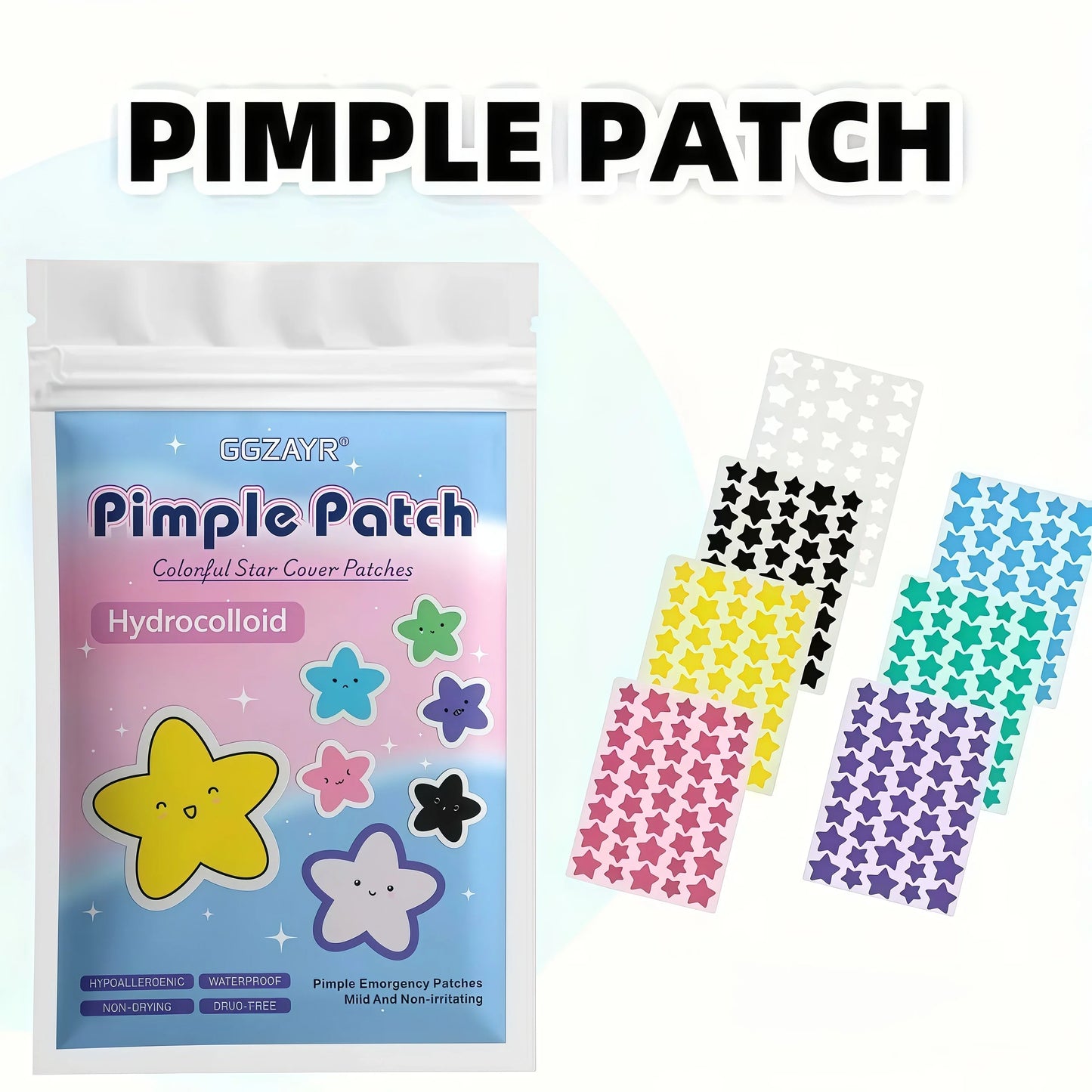 Star Pimple Patches | Invisible Hydrocolloid Acne Dots (280–1680 pcs)