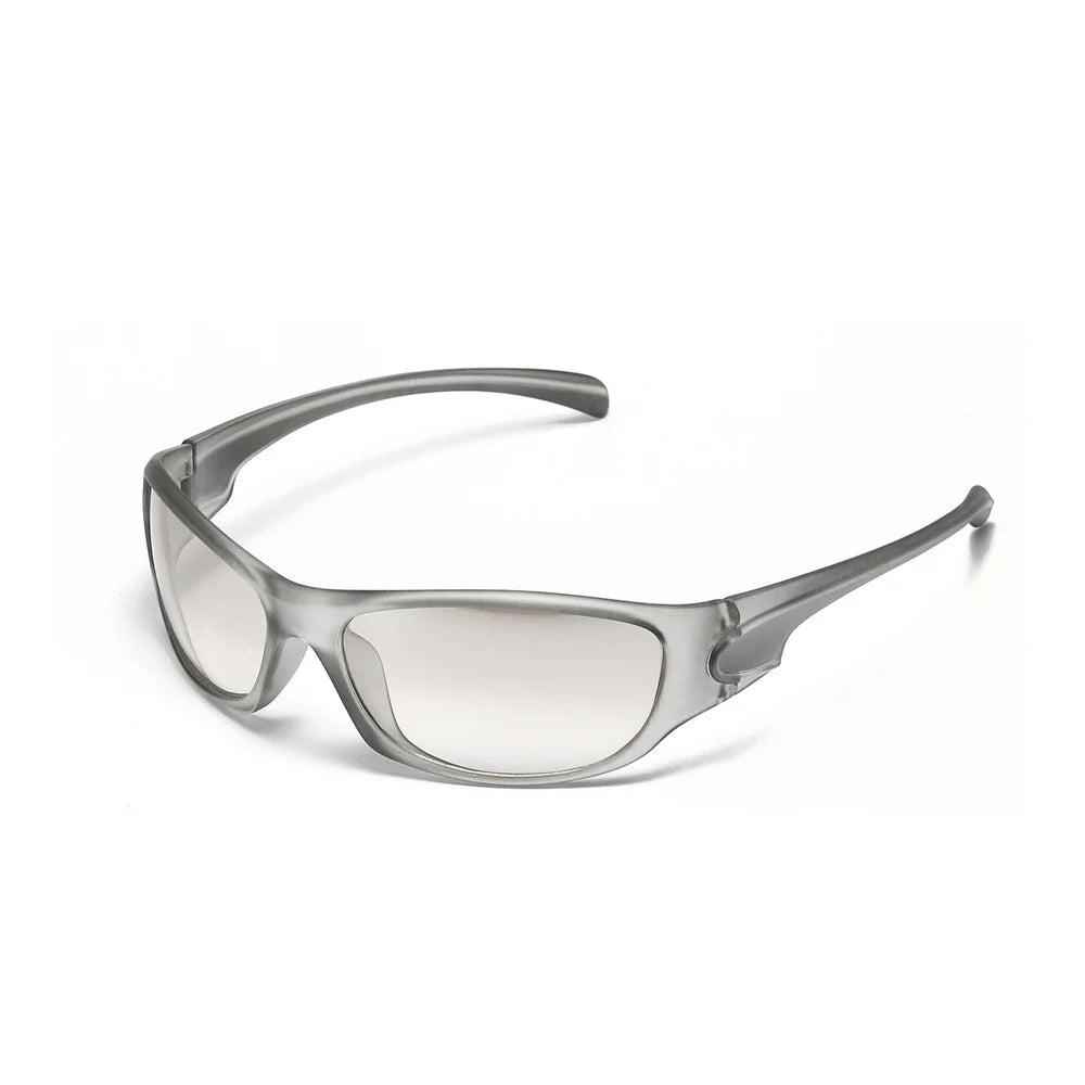 Retro Y2K Silver Sunglasses – UV400 Polarized, Unisex
