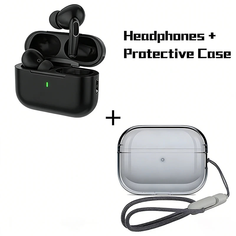A7-Wireless Bluetooth Headphones HiFi Sound Quality,Physical Noise Reduction 3D Surround Sound, Long Battery Life+earphone cover