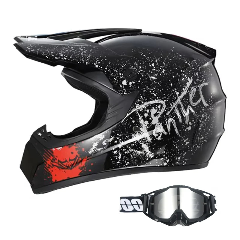 Kids Off-Road Champion Helmet DOT Certified Full Face MX & Dirt Bike Helmet w/ Goggles