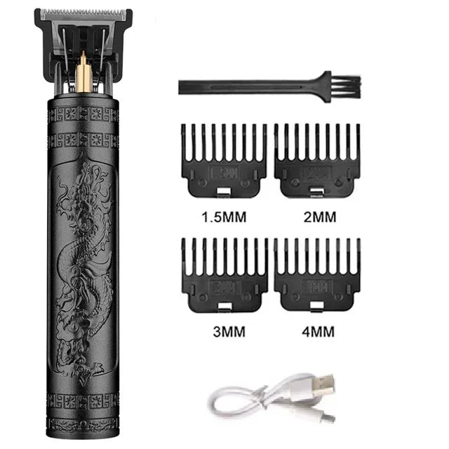 Vintage T9 Machine Electric Professional Hair Clippers Beard Clipper Rechargeable Men's Shaver Hair Trimmer Kit Boyfriend Gift