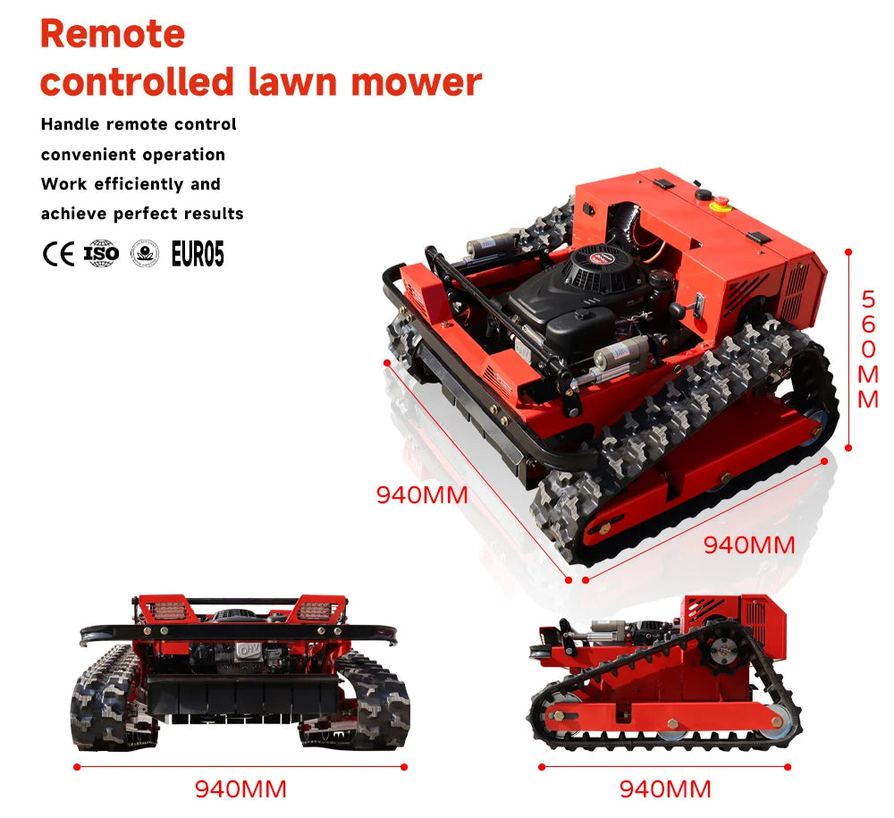Ergonomic Lawn Mower Rremote Controlled Cordless 500MM With LED light Zero Turn Lawnmower Powerful Golf Course Customized