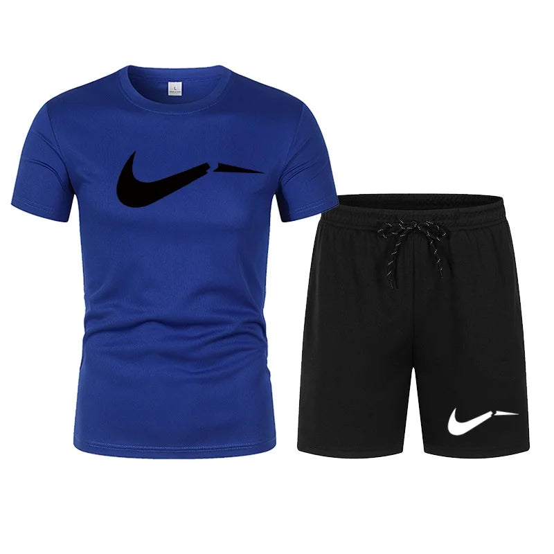 Men's Summer T-Shirt & Shorts Set — Casual Breathable Sportswear
