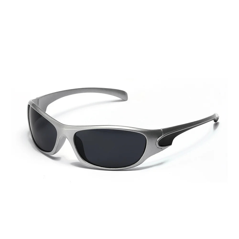 Retro Y2K Silver Sunglasses – UV400 Polarized, Unisex