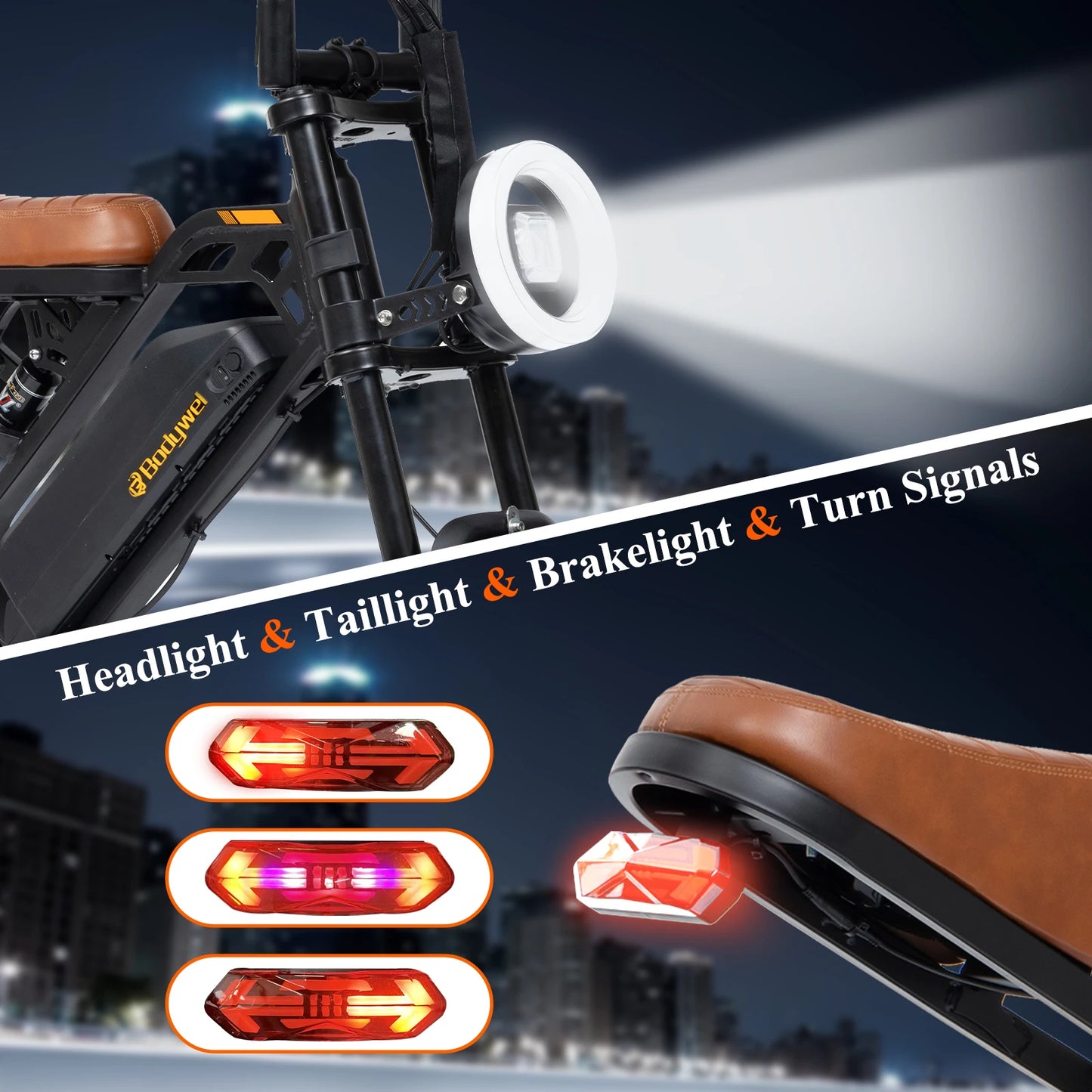 Bodywel M16 off-road electric bicycle 1500W 48V15AH all-terrain motorcycle suitable for urban mountain riding ebike