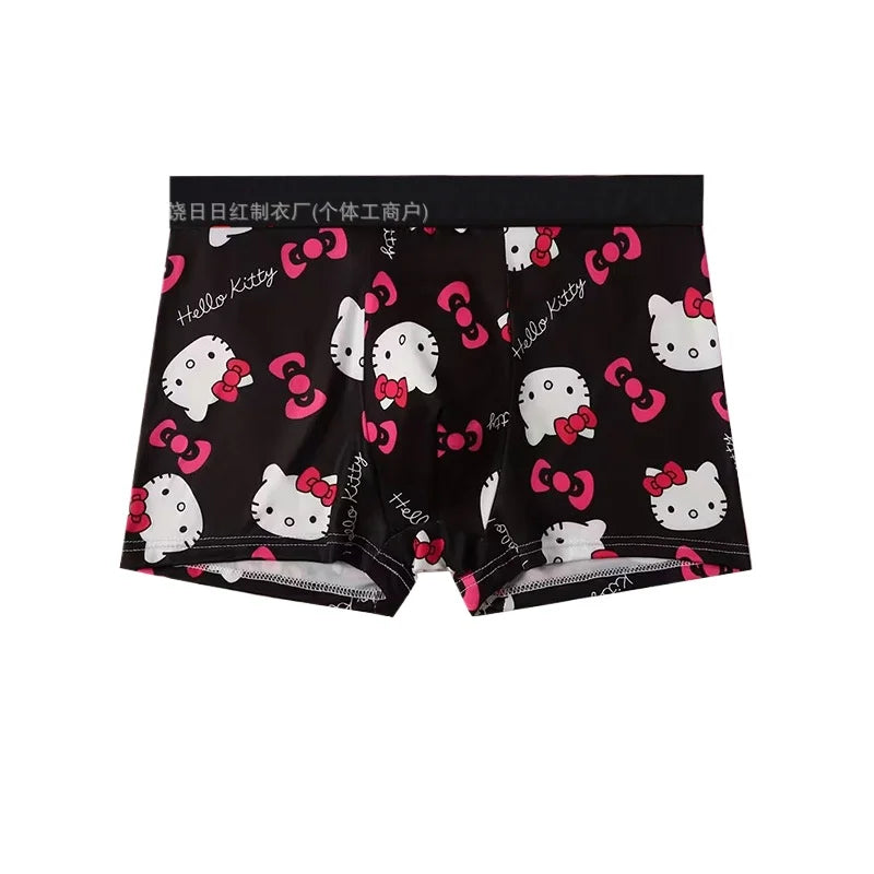 Cute Cartoon Print Sports Boxer Brief – Plus Size Breathable Unisex Underwear