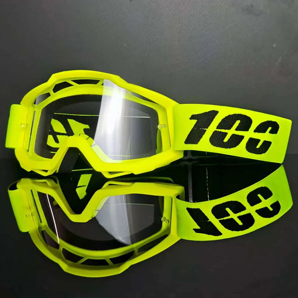 Durable Motorcycle Racing Goggles Clear PC Lens Anti Wind Off-road Motorbike Glasses