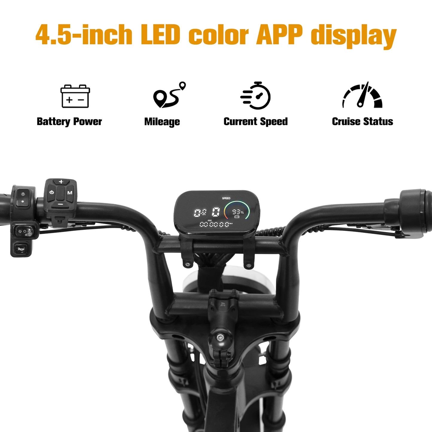Bodywel M16 Fat Tire Electric Bike 1500W Peak Motor 16" x 4.0 Off-Road E-Bike 40 Mile Range Removable Battery Electric Bicycle