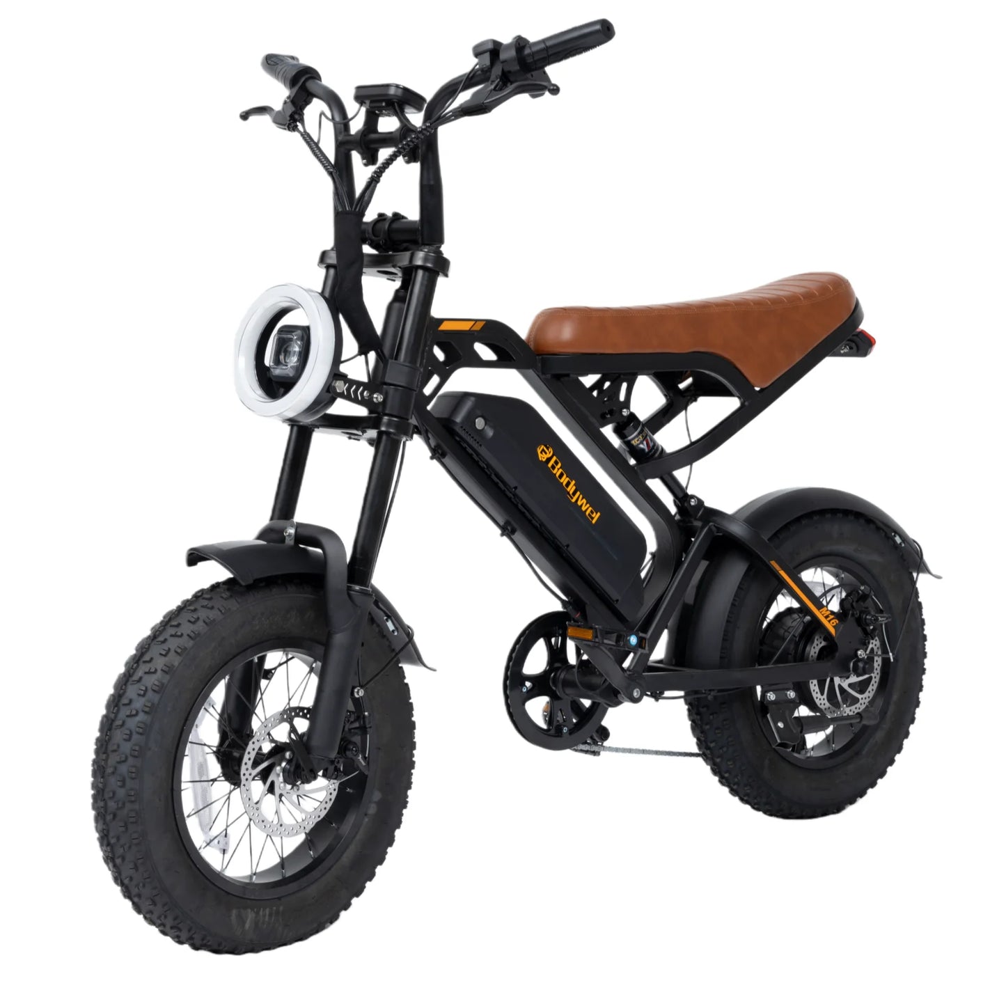 Bodywel M16 Fat Tire Electric Bike 1500W Peak Motor 16" x 4.0 Off-Road E-Bike 40 Mile Range Removable Battery Electric Bicycle
