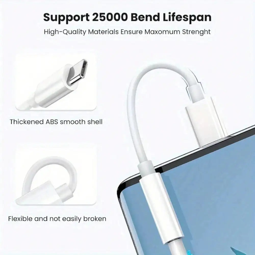 USB C to Audio Adapter,ype C to 3.5mm Female Headphone Jack Hi-Res DAC Cable, Digital Audio Adaptor Dongle Earphone Cable Conver