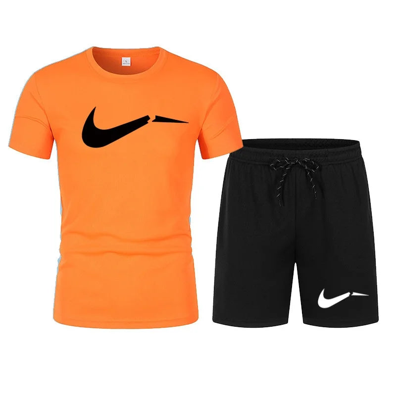 Men's Summer T-Shirt & Shorts Set — Casual Breathable Sportswear