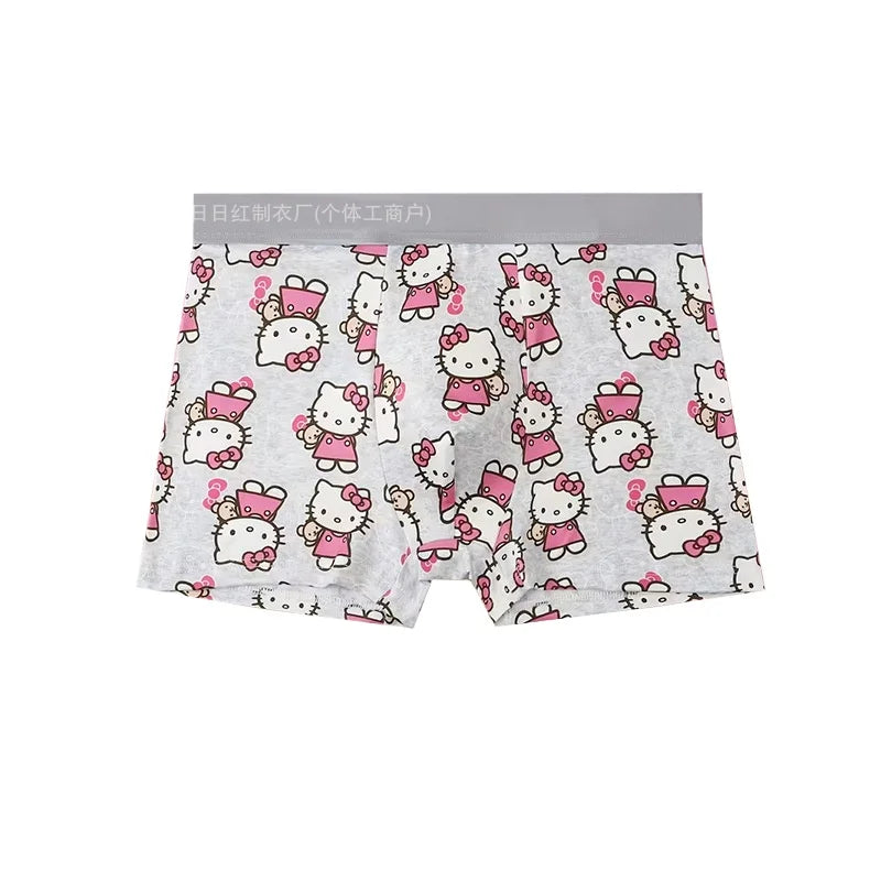 Cute Cartoon Print Sports Boxer Brief – Plus Size Breathable Unisex Underwear