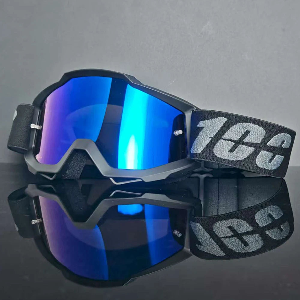 Durable Motorcycle Racing Goggles Clear PC Lens Anti Wind Off-road Motorbike Glasses