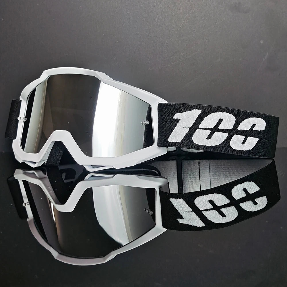Durable Motorcycle Racing Goggles Clear PC Lens Anti Wind Off-road Motorbike Glasses