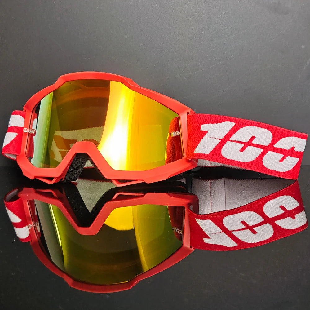 Durable Motorcycle Racing Goggles Clear PC Lens Anti Wind Off-road Motorbike Glasses