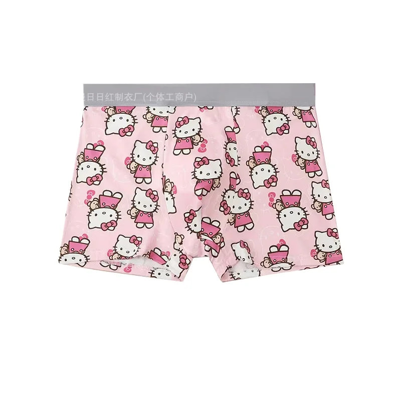 Cute Cartoon Print Sports Boxer Brief – Plus Size Breathable Unisex Underwear