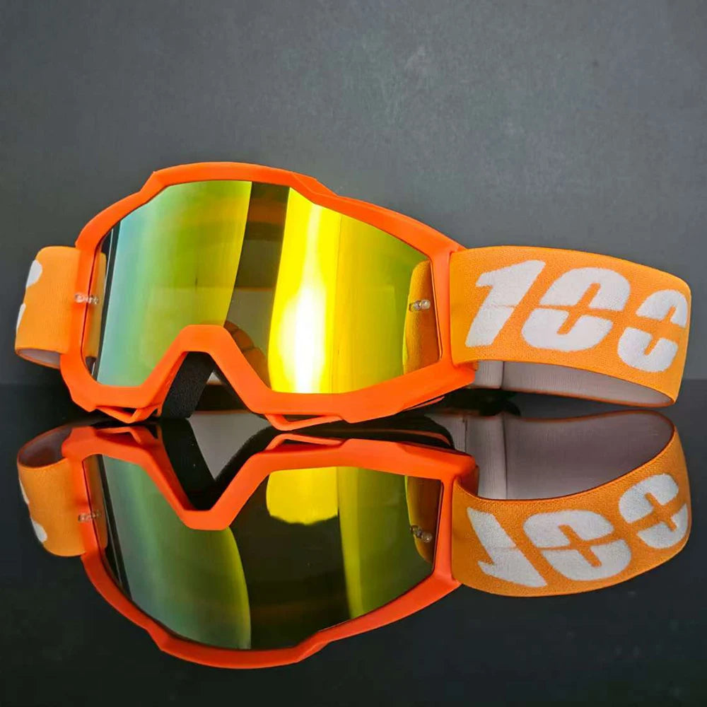 Durable Motorcycle Racing Goggles Clear PC Lens Anti Wind Off-road Motorbike Glasses