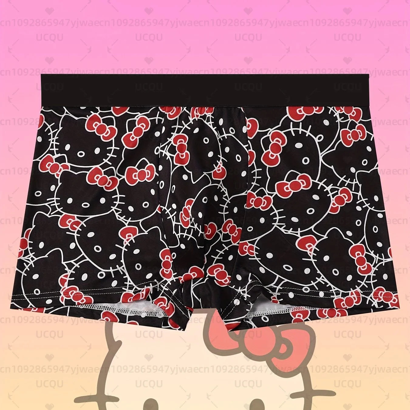 6-Pack Cute Cartoon Print Sports Boxer Briefs – Plus Size Breathable Unisex Underwear