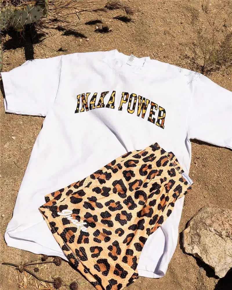 Summer Men's INAKA IP Animal Print Mesh Shorts Drawstring Elastic Waist Breathable Quick Dry Gym Workout Fitness Casual Pants