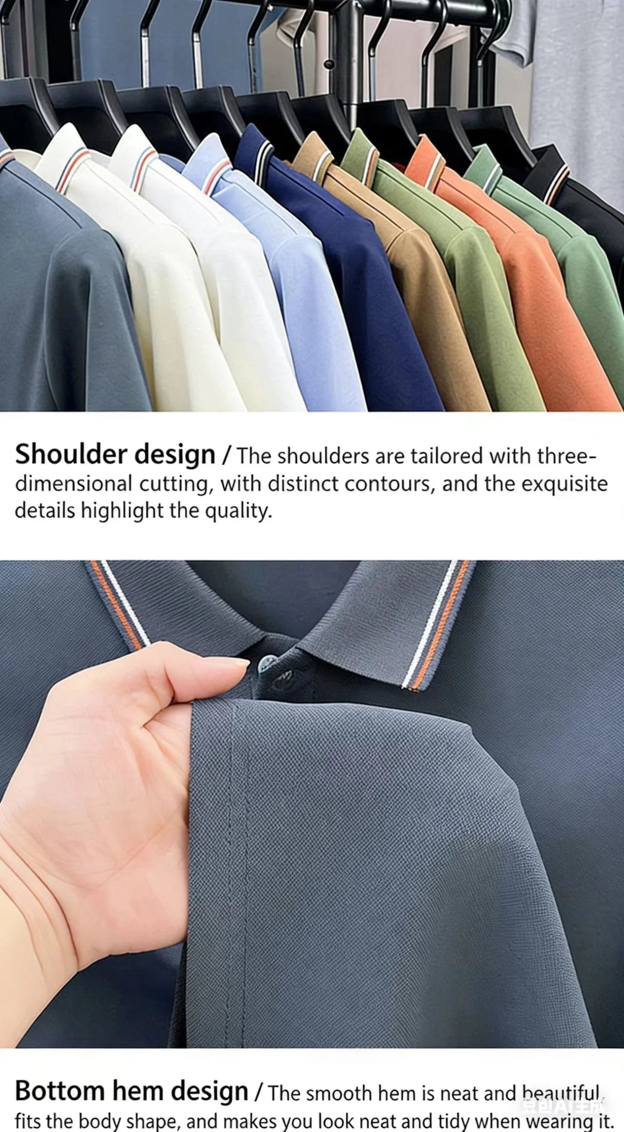 Men's Short Sleeve Polo Shirt – Striped Smart Casual Tee