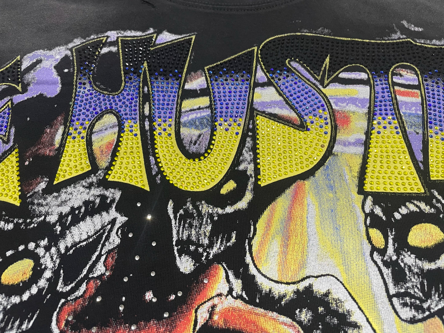 New fashion brand LIFE HUSTLERS Y2K hot stamping hole Men Women T-shirt Streetwear 100% Cotton Loose Round Neck Top Tees