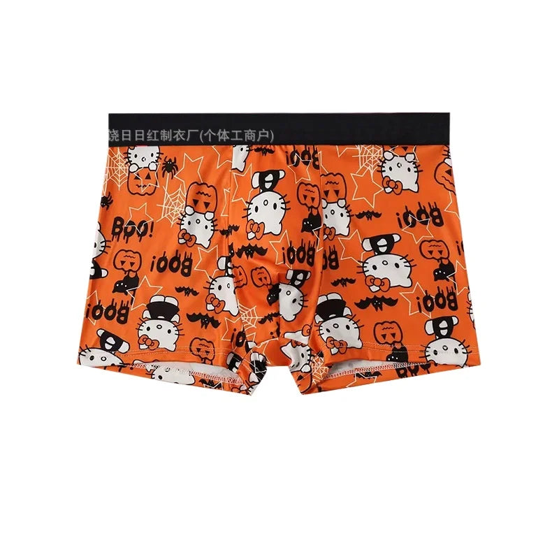 Cute Cartoon Print Sports Boxer Brief – Plus Size Breathable Unisex Underwear