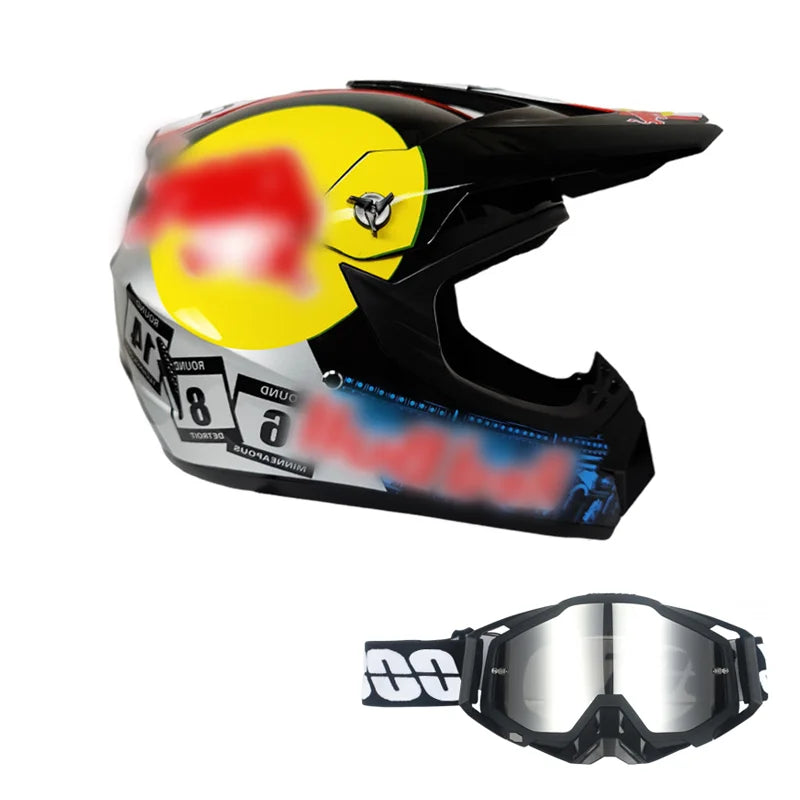 Kids Off-Road Champion Helmet DOT Certified Full Face MX & Dirt Bike Helmet w/ Goggles