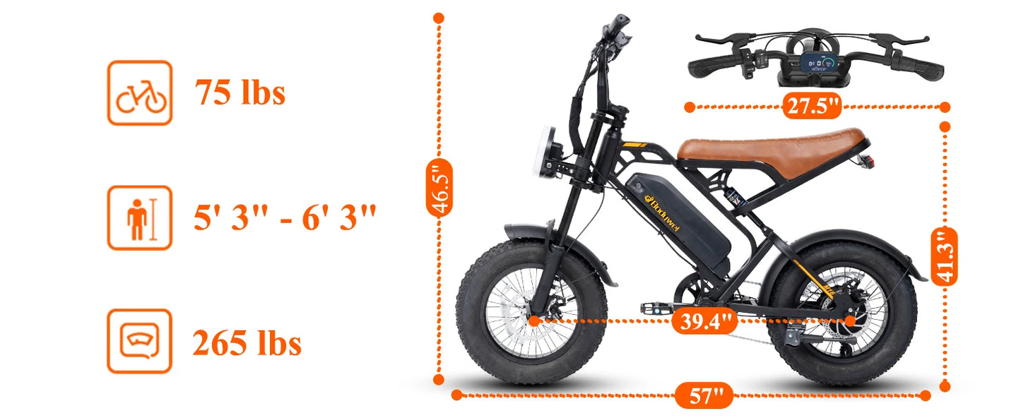 Bodywel M16 off-road electric bicycle 1500W 48V15AH all-terrain motorcycle suitable for urban mountain riding ebike