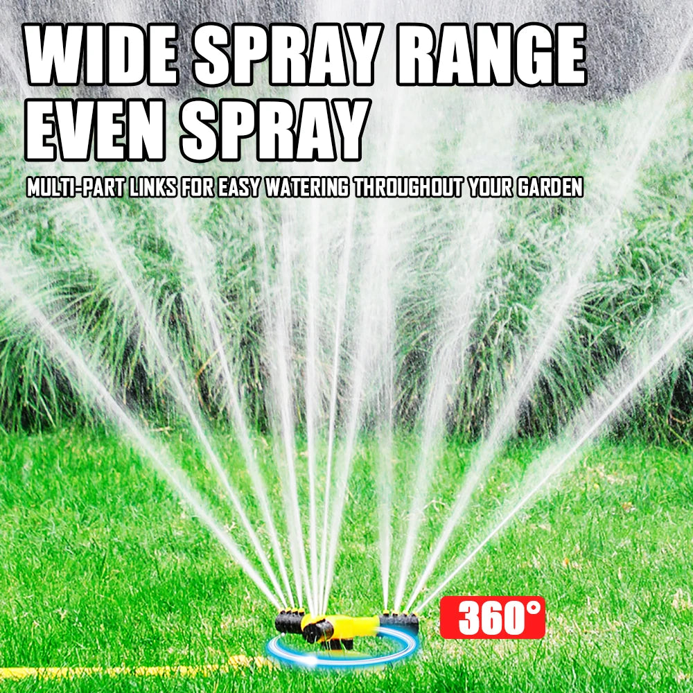 Automatic Rotating Water Sprinkler for Garden Lawn Irrigation 360 Degree Yard Coverage Sprayer Outdoor Plant Watering Tool