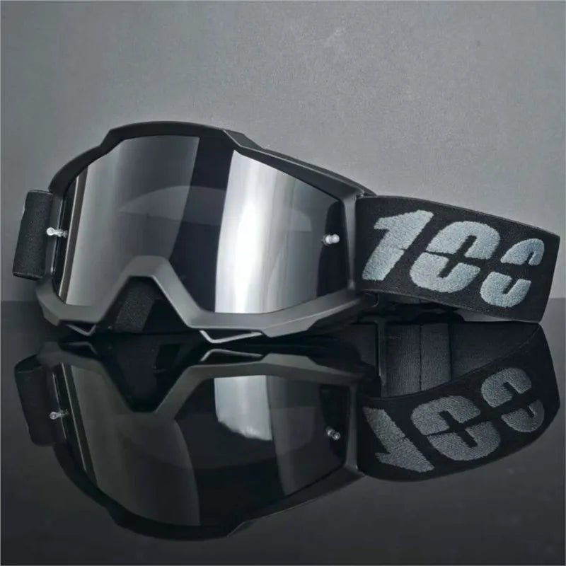 Durable Motorcycle Racing Goggles Clear PC Lens Anti Wind Off-road Motorbike Glasses
