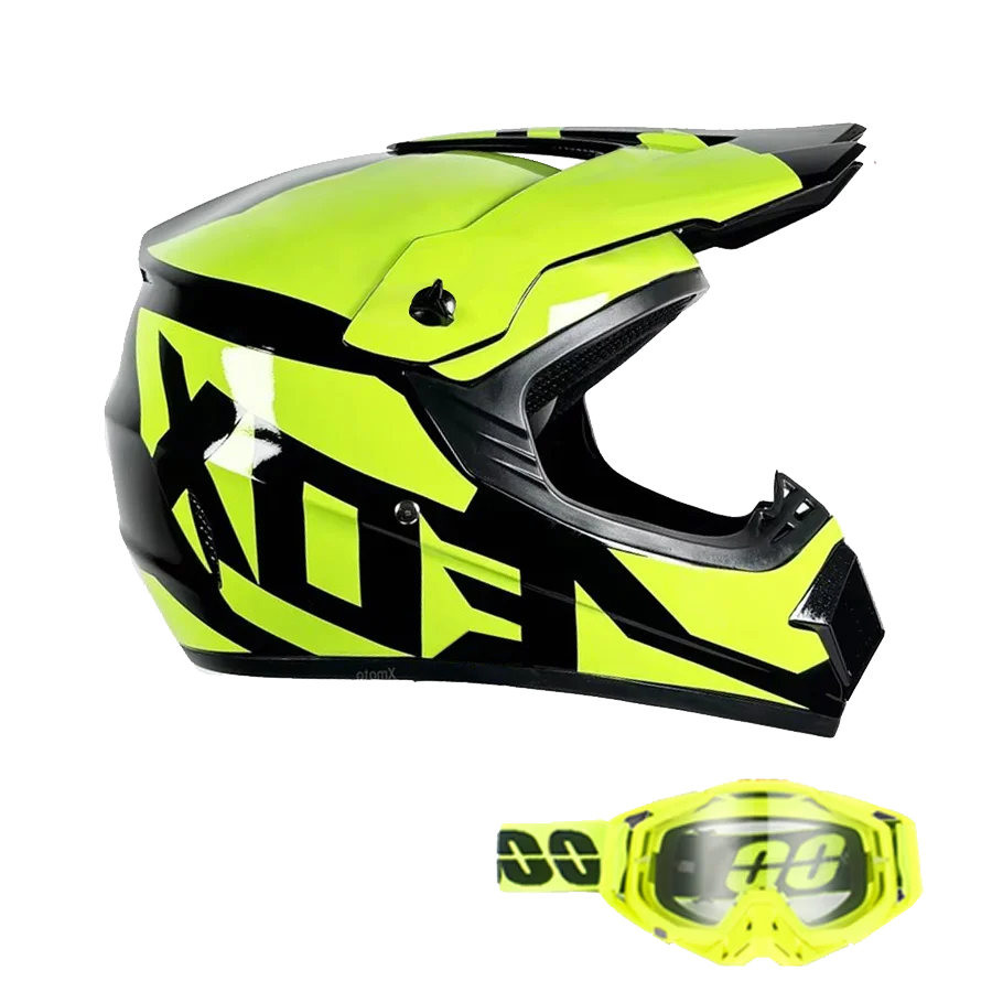 Kids Off-Road Champion Helmet DOT Certified Full Face MX & Dirt Bike Helmet w/ Goggles
