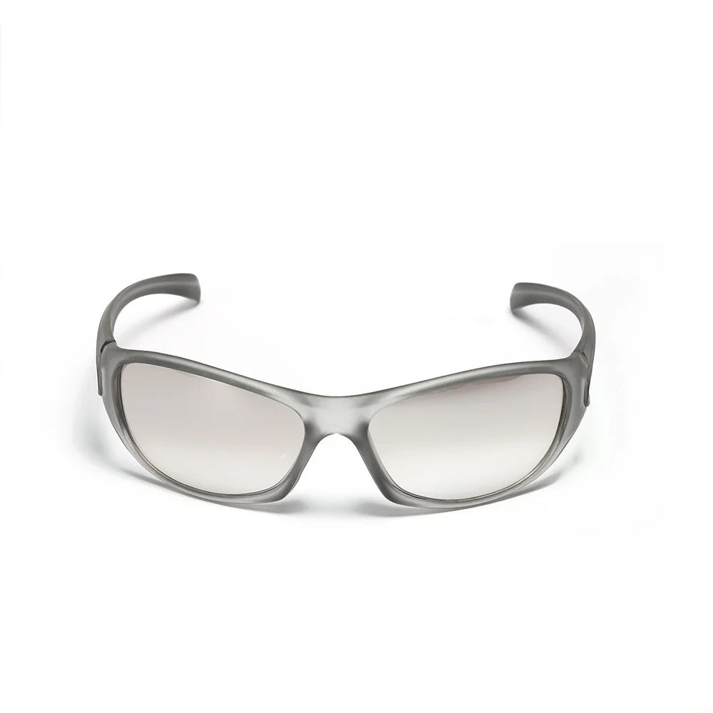 Retro Y2K Silver Sunglasses – UV400 Polarized, Unisex
