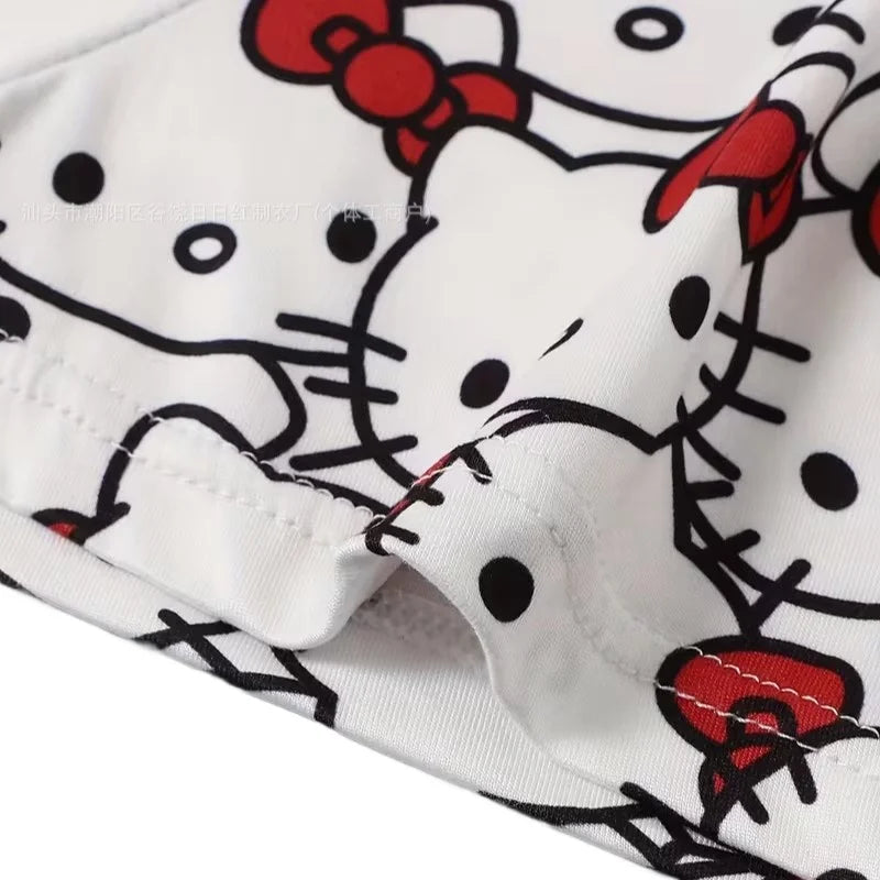 Cute Cartoon Print Sports Boxer Brief – Plus Size Breathable Unisex Underwear