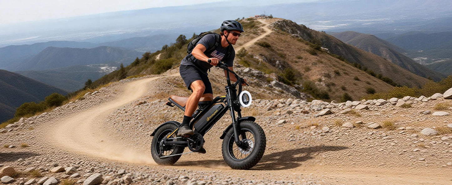 Bodywel M16 Fat Tire Electric Bike 1500W Peak Motor 16" x 4.0 Off-Road E-Bike 40 Mile Range Removable Battery Electric Bicycle