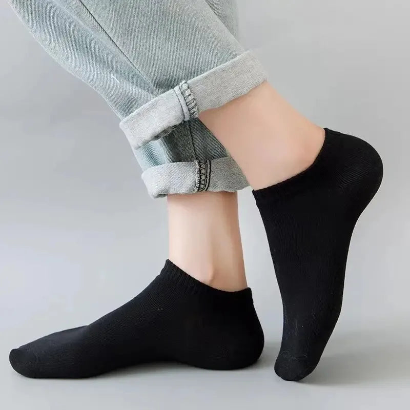 10 or 20pairs Unisex Casual Plain Color Boat Socks Thin Breathable Comfy Anti-odor Low Cut Ankle Socks for Men Women Lightweight