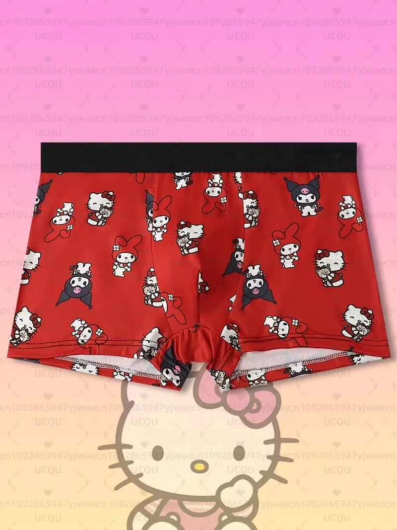 6-Pack Cute Cartoon Print Sports Boxer Briefs – Plus Size Breathable Unisex Underwear