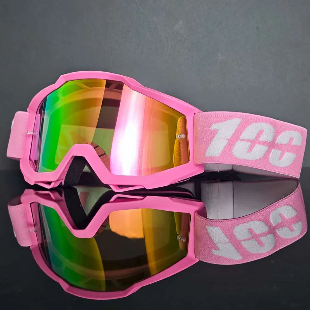 Durable Motorcycle Racing Goggles Clear PC Lens Anti Wind Off-road Motorbike Glasses