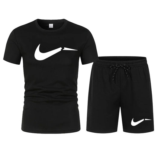 Men's Summer T-Shirt & Shorts Set — Casual Breathable Sportswear