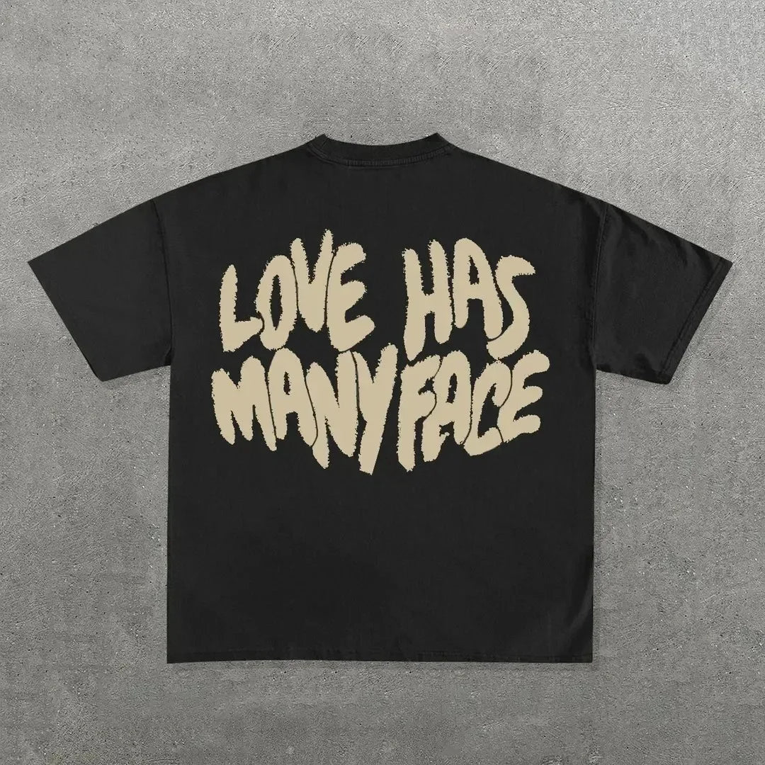 2026 Ins Street Y2k T-shirt Men's Harajuku Hip-hop Printed Casual Cotton Round Neck T-shirt Women's Gothic Short-sleeved Shirt
