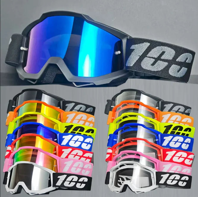 Durable Motorcycle Racing Goggles Clear PC Lens Anti Wind Off-road Motorbike Glasses