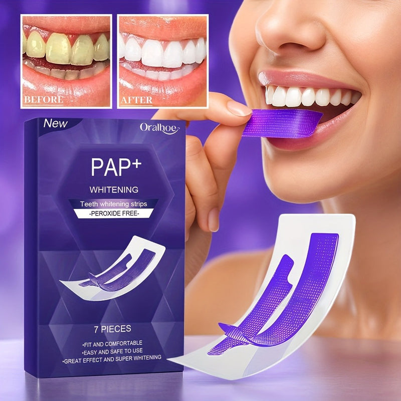 Purple Teeth Whitening Strips – Dry Application, No Residue